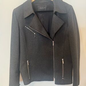 Lafayette 148 New York 
zippered black/grey jacket. 
Size 10.